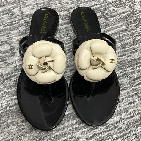 chanel jelly sandals collection|Chanel cold trip slide sandals.